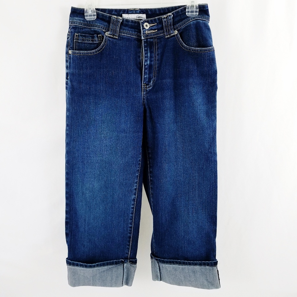 Chico's Platinum Womens Sz 1 Claire Crop Jeans